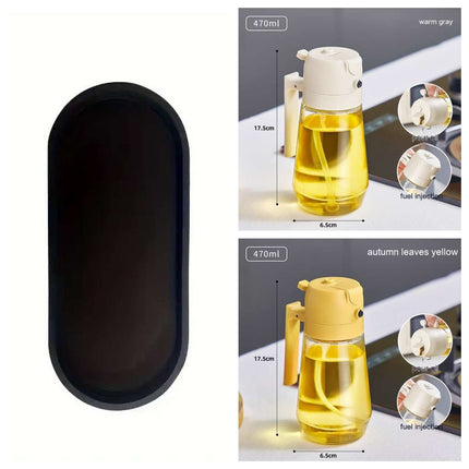 470ml 2-in-1 Glass Oil Sprayer – Olive Oil, Vinegar & Soy Sauce Bottle for Cooking & Air Fryer