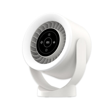 Rechargeable Adjustable LED Fan Light – Wall Mount/Desktop USB Cooling Fan with Display