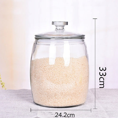 Thickened Glass Tea Jar Dry Fruit Mixed Grain Medicinal Food Storage