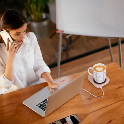 USB Mug Warmer for Desk – 3 Temp Settings & Auto Shut-Off