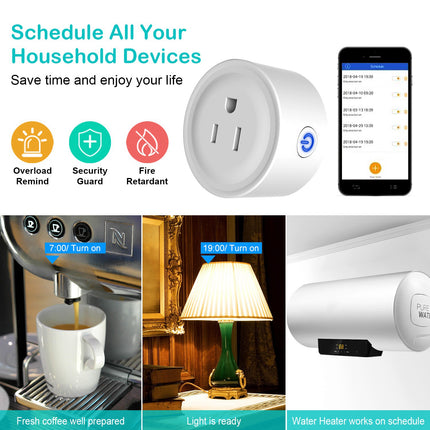 WiFi Smart Plug – App Remote, Voice Control, Timer for Alexa & Google Home