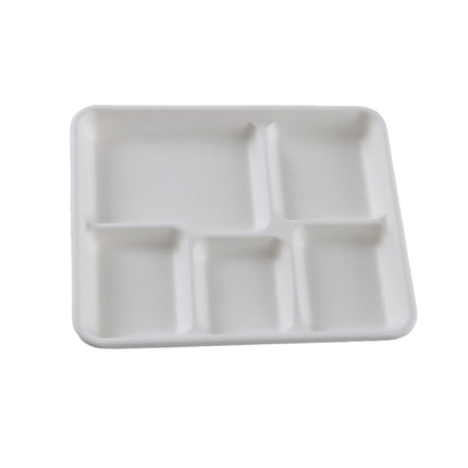Pulp Food Container Shallow Five-compartment Tray Divider