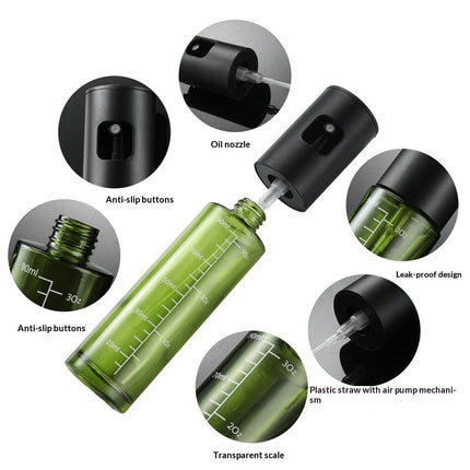 Blackout Glass Oil Spray Bottle with Stainless Steel Mist Sprayer