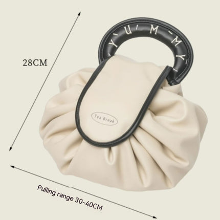 Portable Drawstring Cosmetic Bag With Handle Design Large Capacity Waterproof Make Up Handbags Storage Toiletry Bags