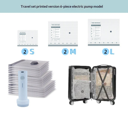 Vacuum Compression Storage Bags Travel Set