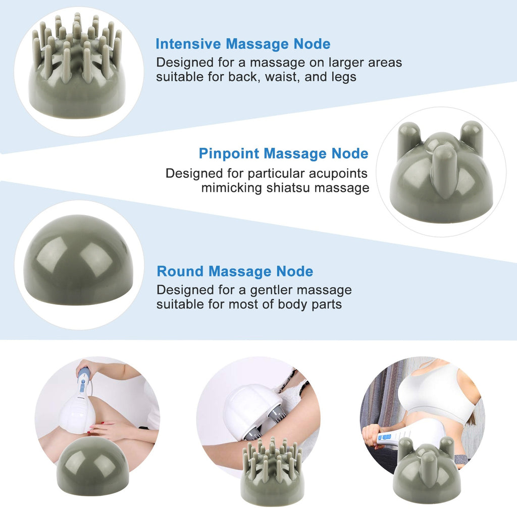 1Pc Electric Full Body Percussion Massager Handheld Double Head Vibrating Body Relax For Neck Back Legs