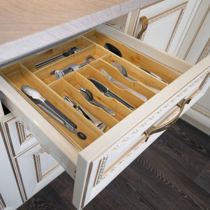 Drawer partition with groove