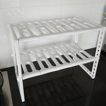 Under Sink 2 Tier Expandable Shelf Organizer