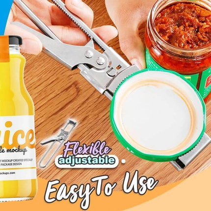 Multifunctional Adjustable Stainless Steel Jar & Bottle Opener