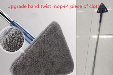 Extendable Triangle Mop 360 Rotatable Adjustable 110 Cm Cleaning Mop For Tub Tile Floor Wall Cleaning