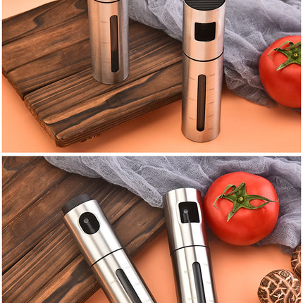 Stainless Steel Oil Sprayer – Press-Type Olive Oil Mister for Kitchen & BBQ