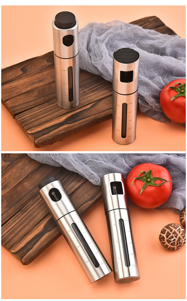 Stainless Steel Oil Sprayer – Press-Type Olive Oil Mister for Kitchen & BBQ
