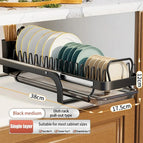 Single Layer Plate Rack Black