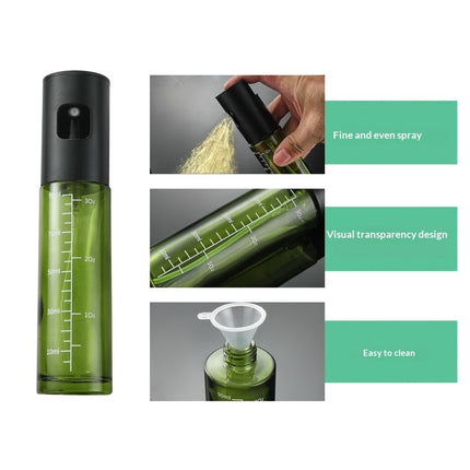 Blackout Glass Oil Spray Bottle with Stainless Steel Mist Sprayer