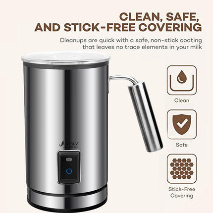 3-in-1 Electric Milk Frother & Milk Warmer for Coffee, Espresso & Cappuccino