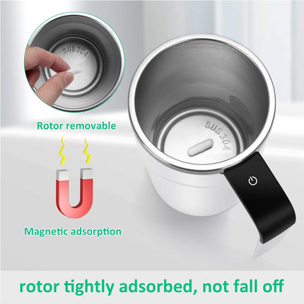 12oz Rechargeable Self-Stirring Mug with LED Temperature Display