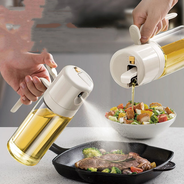 2-in-1 Oil Sprayer & Dispenser – Olive Oil Mister for BBQ, Baking & Kitchen Use