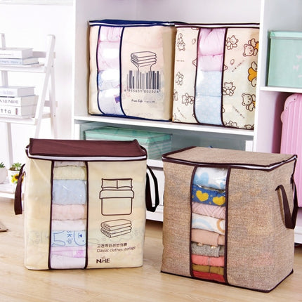 Non-Woven Under-Bed Storage Organizer Box with Clothes Divider & Quilt Holder