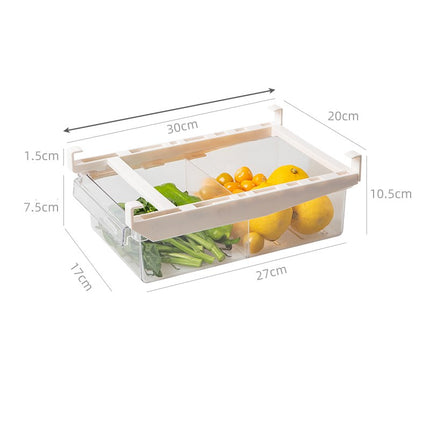 Adjustable Refrigerator Storage Rack – Pull-Out Kitchen Organizer Shelf for Fridge & Freezer