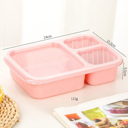 4-Compartment Reusable Bento Snack Box with Clear Lid for Work & Travel