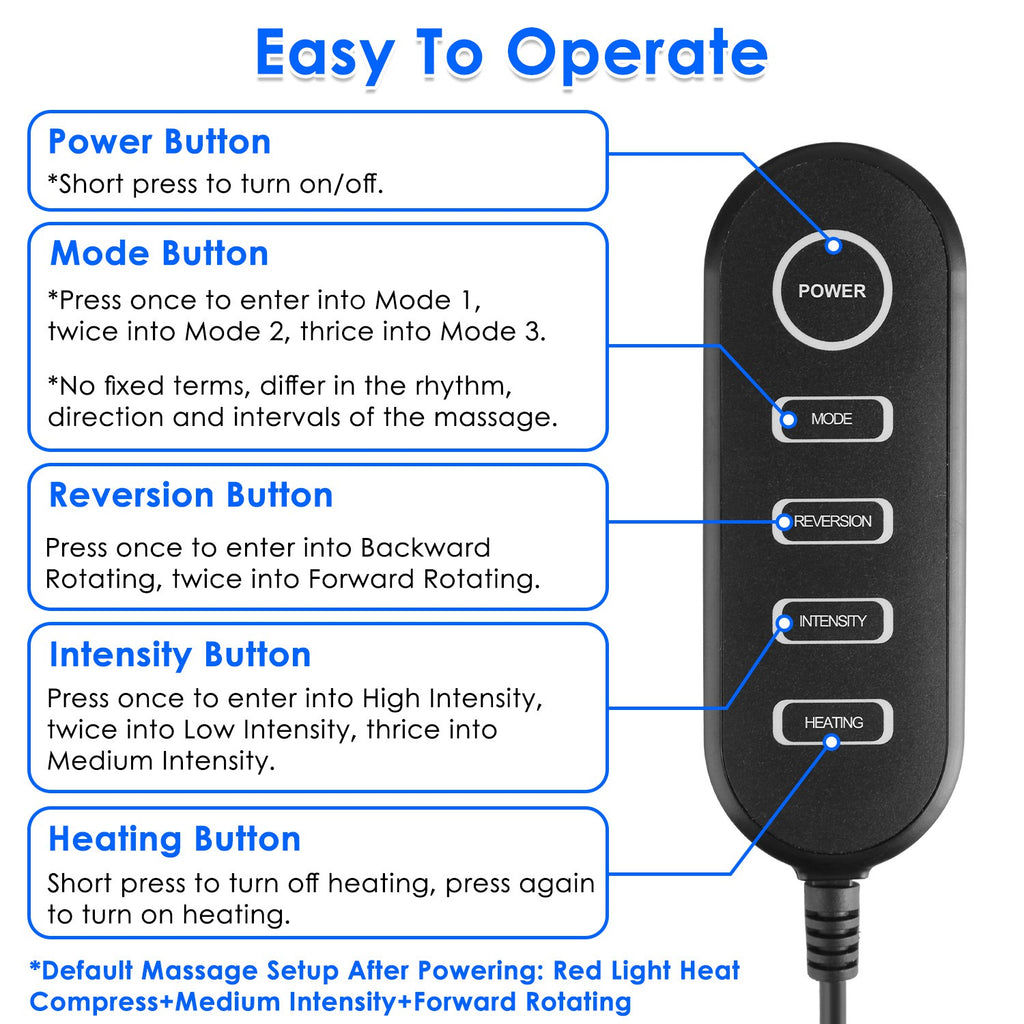 1Pc Shiatsu Foot Massager With Heat Foot Calf Thigh Arm Massager Machine With 3 Modes 3 Intensity Levels Gifts For Mom Dad Lover