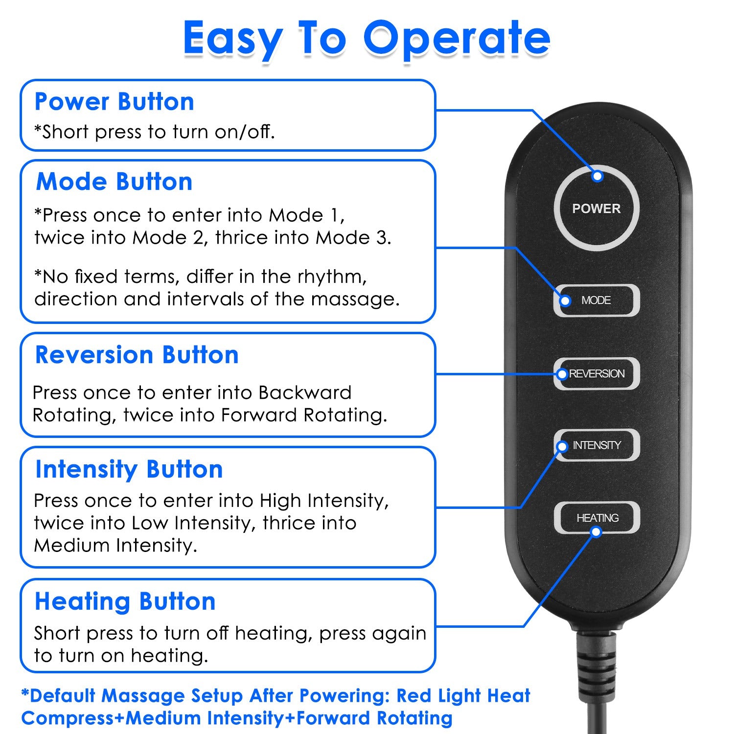 1Pc Shiatsu Foot Massager With Heat Foot Calf Thigh Arm Massager Machine With 3 Modes 3 Intensity Levels Gifts For Mom Dad Lover