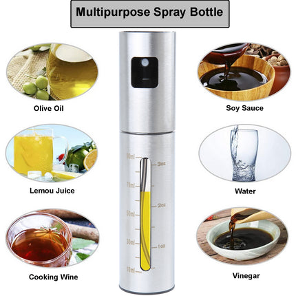 100ml Stainless Steel Oil Sprayer – Portable Olive Oil Spray Bottle for Cooking & Grilling