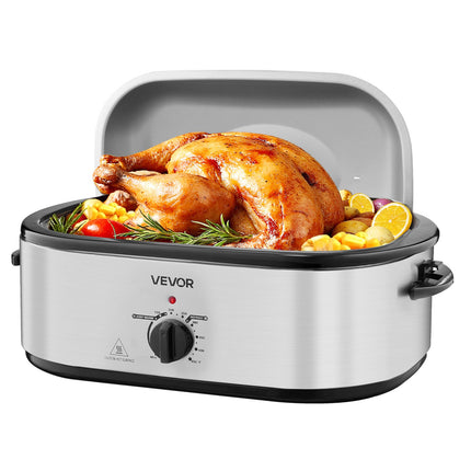 22QT Electric Roaster Oven with Self-Basting Lid