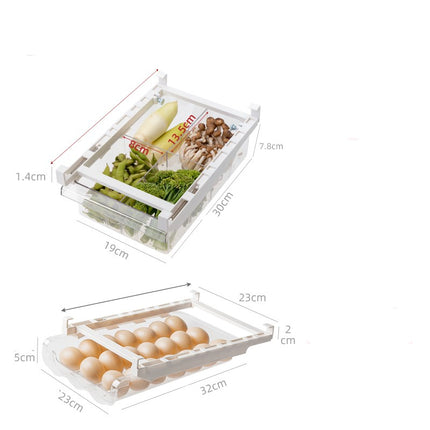 Adjustable Refrigerator Storage Rack – Pull-Out Kitchen Organizer Shelf for Fridge & Freezer