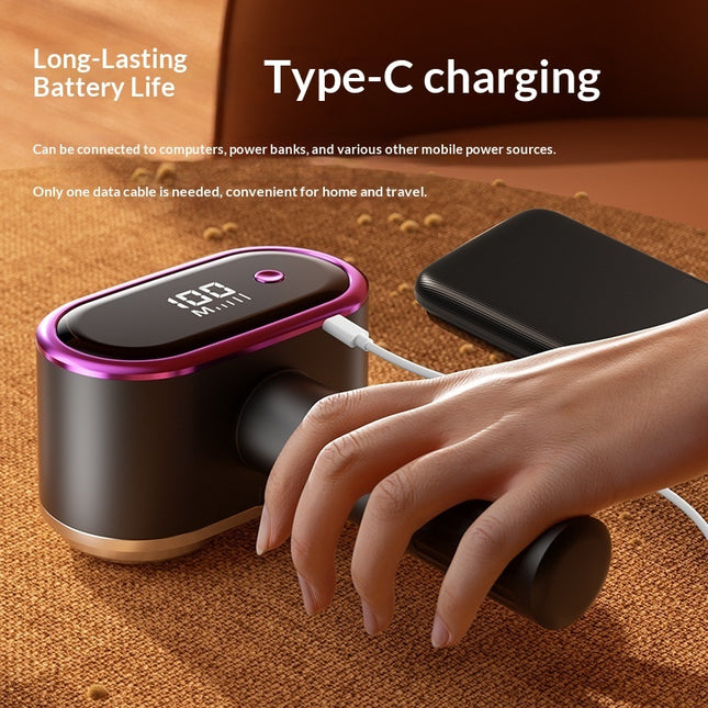 LED Digital Display USB-Rechargeable Lint Remover