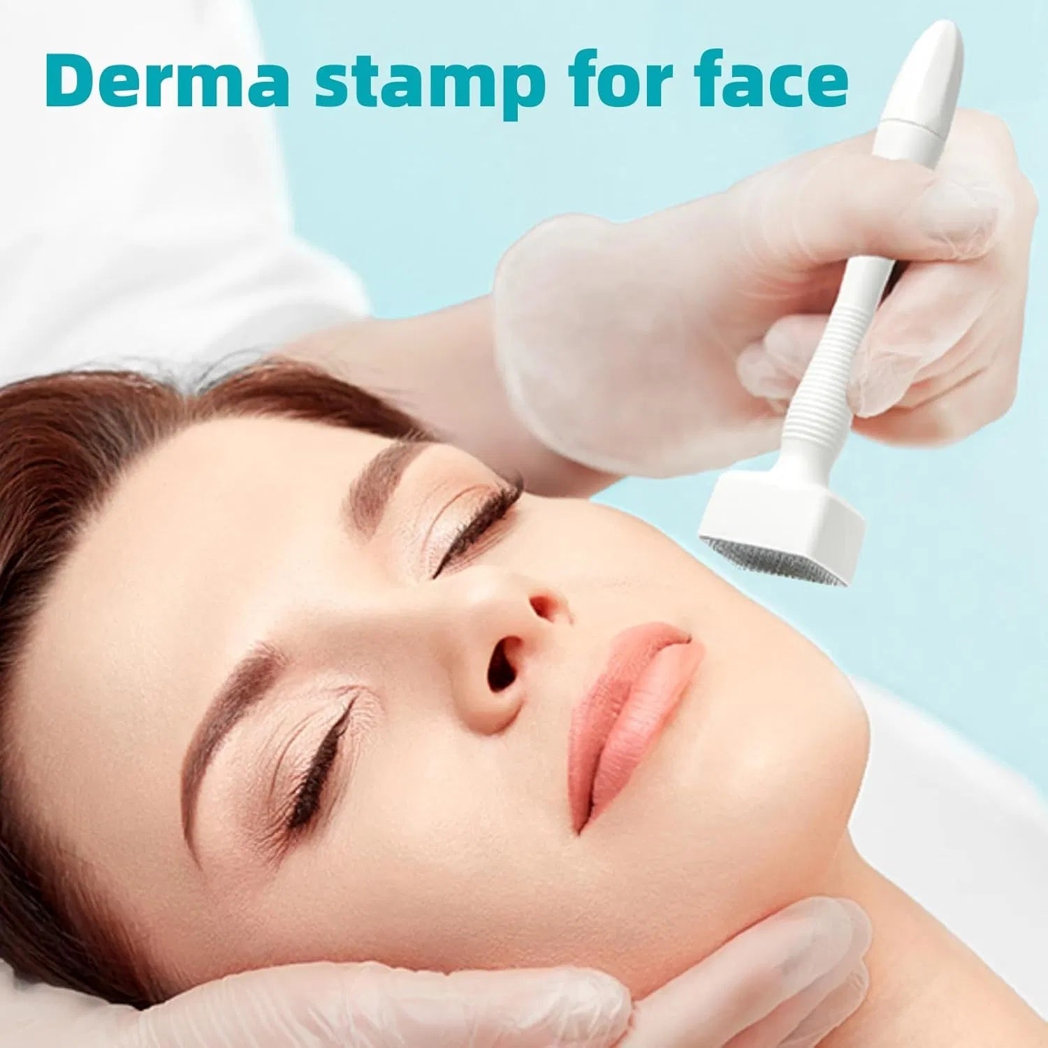 Electric Microneedle Derma Roller Pen With 15pcs Replacement Kit - Microneeding 0.25 mm For Women Men Tools - Grey