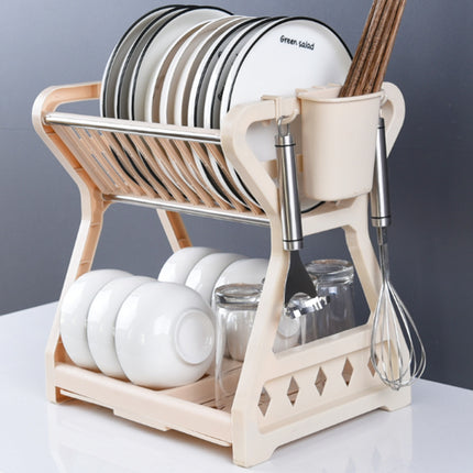 Kitchen Utensil Drying & Washing Rack with Draining Bowl