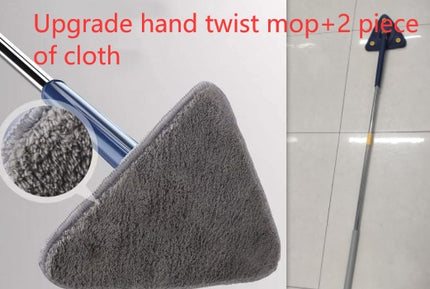 Extendable Triangle Mop 360 Rotatable Adjustable 110 Cm Cleaning Mop For Tub Tile Floor Wall Cleaning
