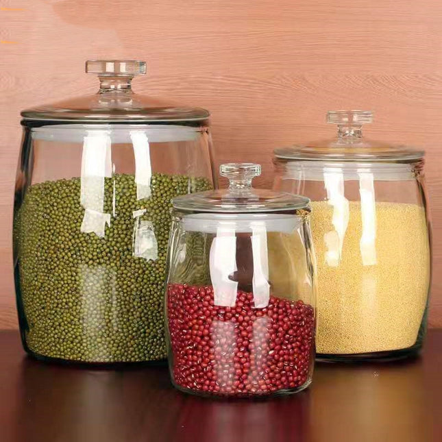 Thickened Glass Tea & Dry Food Storage Jar