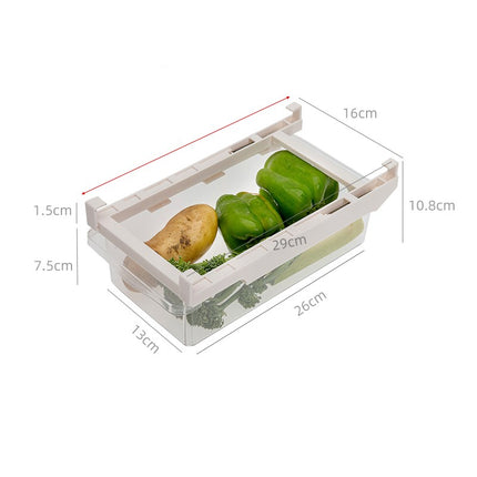 Adjustable Refrigerator Storage Rack – Pull-Out Kitchen Organizer Shelf for Fridge & Freezer