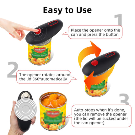 Cordless Automatic Electric Can & Bottle Opener – One-Touch Kitchen Tool