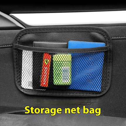 For Home And Car Car Inner Adhesive Net Pocket Storage Shopping Bags