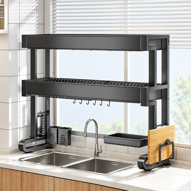Kitchen Sink Drain Rack – Bowl, Spoon & Chopsticks Storage Organizer