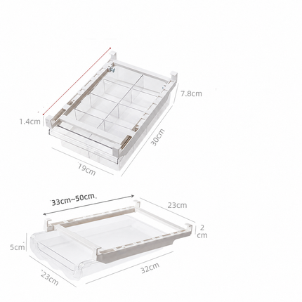Adjustable Pull-Out Refrigerator Storage Organizer