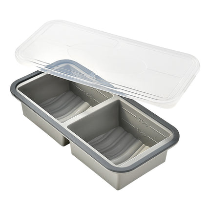 Silicone Compartment Lunch Box  Food Freezer Container