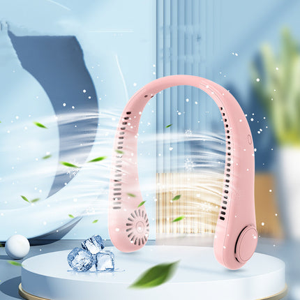 Rechargeable USB Bladeless Neck Fan – Portable Hands-Free Mini Fan for Travel, Sports & Outdoors