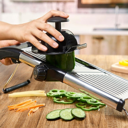 Stainless Steel Chopper Set – Mandolin Slicer & Grater with Cut-Resistant Gloves