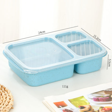 4-Compartment Reusable Bento Snack Box with Clear Lid for Work & Travel