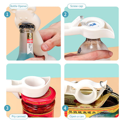 4-in-1 Multifunction Jar, Can & Bottle Opener Kitchen Gadget
