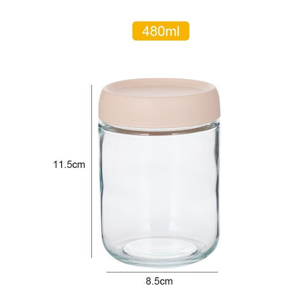 Glass Sealed Storage Jar with Lid for Cereals, Snacks & Coffee Beans