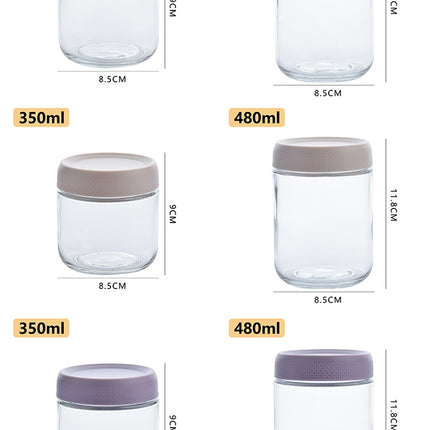 Glass Sealed Storage Jar with Lid for Cereals, Snacks & Coffee Beans