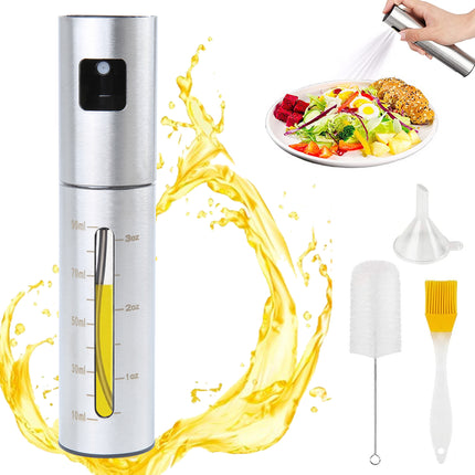 100ml Stainless Steel Oil Sprayer – Portable Olive Oil Spray Bottle for Cooking & Grilling