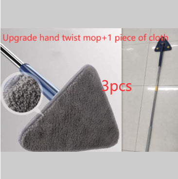 Extendable Triangle Mop 360 Rotatable Adjustable 110 Cm Cleaning Mop For Tub Tile Floor Wall Cleaning