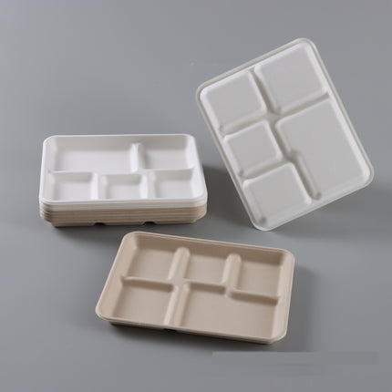 Pulp Food Container Shallow Five-compartment Tray Divider