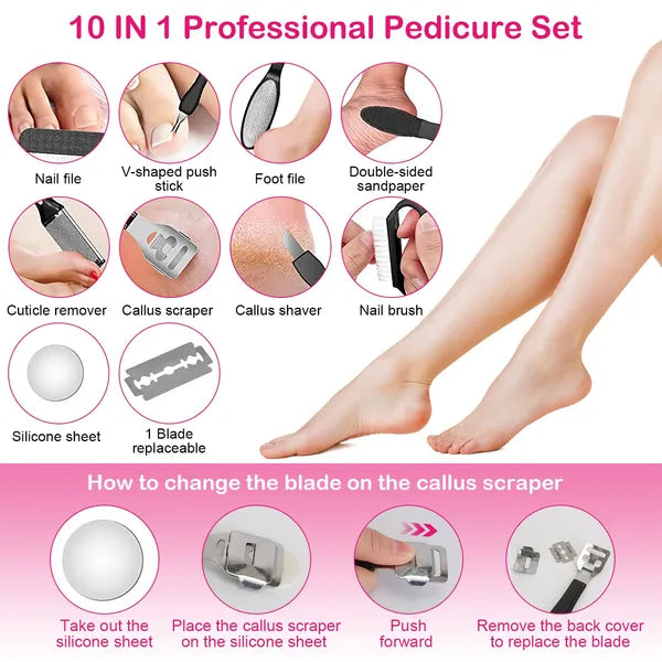 17Pcs Electric Foot Callus Remover With Vacuum Foot Grinder Rechargeable Foot File Dead Skin Pedicure Machine